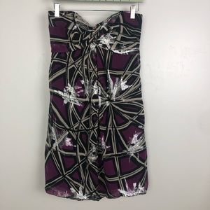 Nicole Miller purple/Silver strapless Dress 4